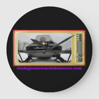 Redondo Grande Reloj del gato del ártico de los amantes 1972 del