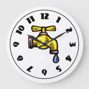 Redondo Grande Reloj del grifo