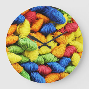 Redondo Grande Reloj del hilado