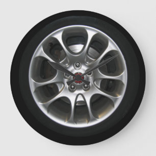 Redondo Grande Reloj del hubcap de la rueda de coche