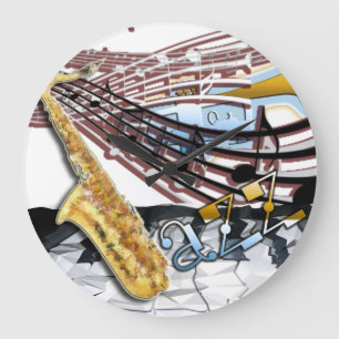 Redondo Grande Reloj del jazz