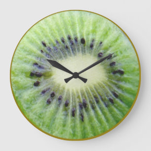 Redondo Grande Reloj del kiwi