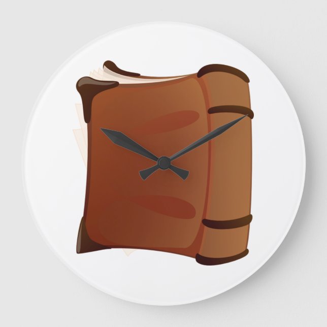 Redondo Grande Reloj del libro antiguo (Anverso)