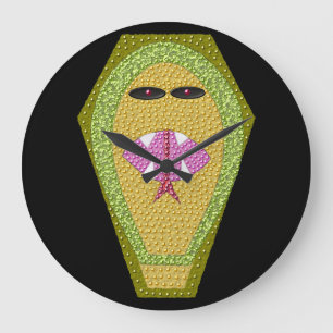 Redondo Grande Reloj del muro de Cobra egipcio letal