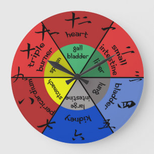 Redondo Grande Reloj del órgano de la acupuntura