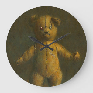 Redondo Grande Reloj del peluche del zombi