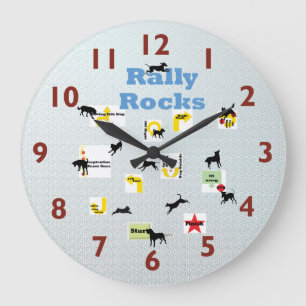 Redondo Grande Reloj del perro de la reunión