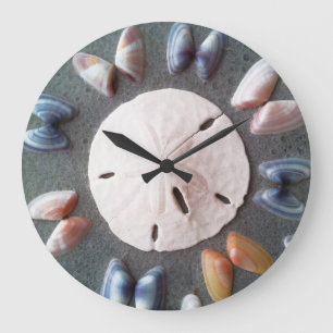 Redondo Grande Reloj del Seashell