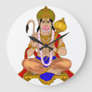 Redondo Grande Reloj del Señor Hanuman