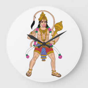 Redondo Grande Reloj del Señor Hanuman