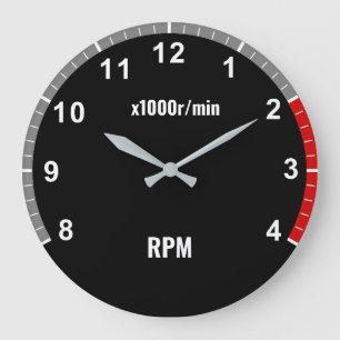 Redondo Grande Reloj del tacómetro del coche - Reloj mecánico aut