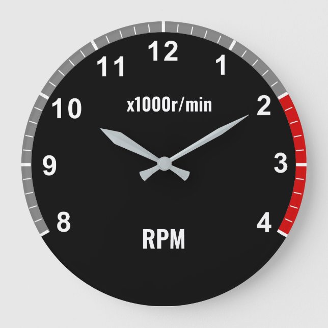 Redondo Grande Reloj del tacómetro del coche - Reloj mecánico aut (Anverso)