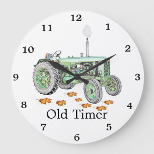 Redondo Grande Reloj del tractor del temporizador antiguo