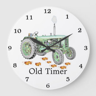 Redondo Grande Reloj del tractor del temporizador antiguo