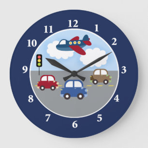 Redondo Grande Reloj del transporte