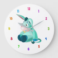 Reloj divertido con el burro bebé - Personalizable