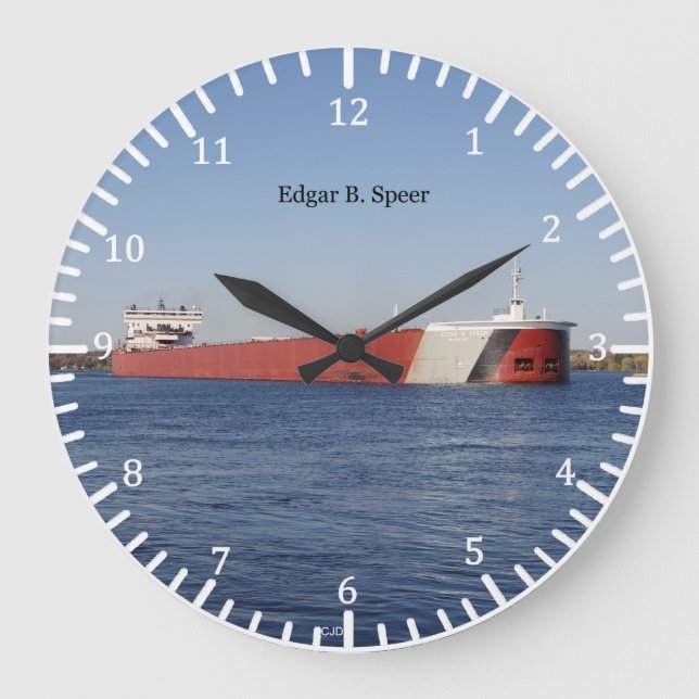 Redondo Grande Reloj Edgar B. Speer (Anverso)