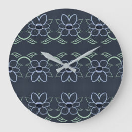 Redondo Grande Reloj elegante con azul marino