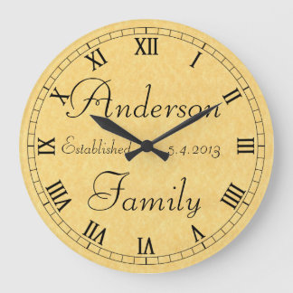 Redondo Grande Reloj establecido por la familia