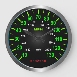 Redondo Grande Reloj fresco del velocímetro