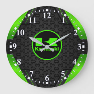 Redondo Grande Reloj genial de KAWASAKI