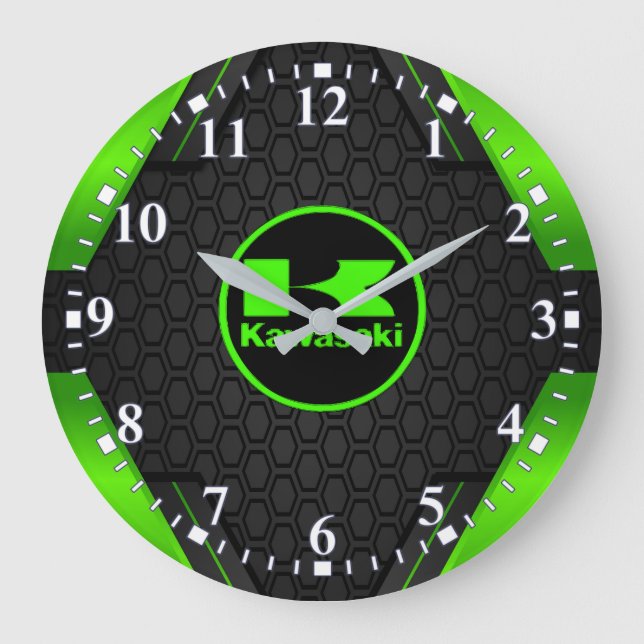 Redondo Grande Reloj genial de KAWASAKI (Anverso)