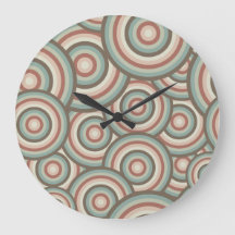 Reloj giratorio de círculo retro verde