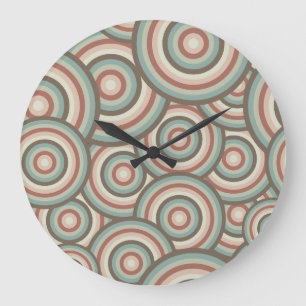 Redondo Grande Reloj giratorio de círculo retro verde