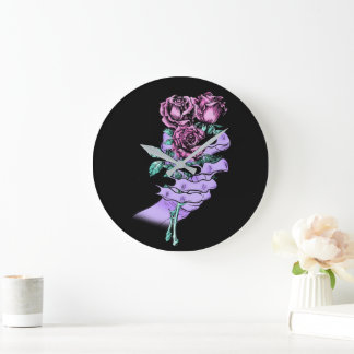 Redondo Grande Reloj gótico de paredes de Bouquet