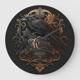 Redondo Grande Reloj gótico moderno.