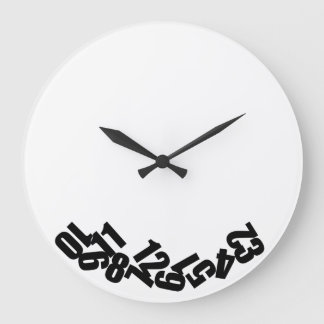 Redondo Grande Reloj gracioso Las horas del reloj se han caído