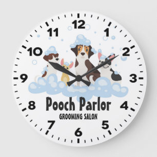 Redondo Grande Reloj Groomer-Personalizado Salón-Mascota de la