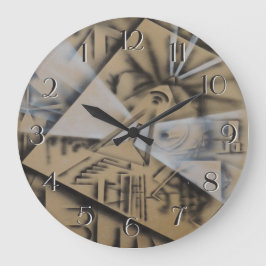 Redondo Grande Reloj hacia atrás femenino