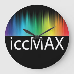 Redondo Grande reloj iccMAX para un entusiasta de la gestión de c