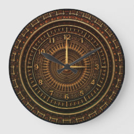 Redondo Grande Reloj industrial del steampunk