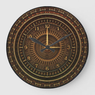 Redondo Grande Reloj industrial del steampunk