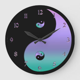 Redondo Grande Reloj irlandés Yin Yang