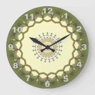Redondo Grande Reloj Kaleidoscope de estilo de país