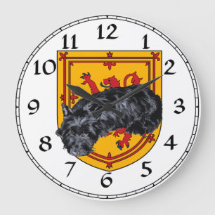 Redondo Grande Reloj León Rampante Terrier Escocés