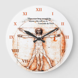 Redondo Grande Reloj Leonardo da Vinci