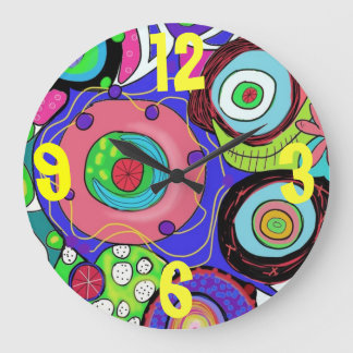 Redondo Grande Reloj loco de Cindy Ginter