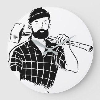 Redondo Grande Reloj LumberJack