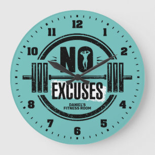 Redondo Grande Reloj masculino para gimnasio personalizado