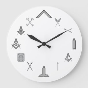 Redondo Grande Reloj masónico "Las sillas"