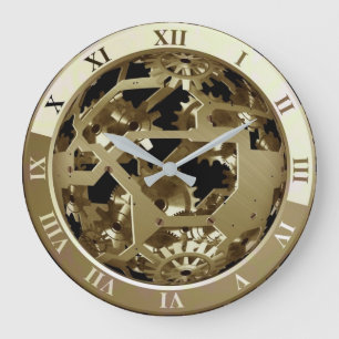 Redondo Grande Reloj mecánico de la pared del reloj