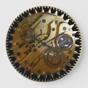Redondo Grande Reloj mecánico multiengranaje