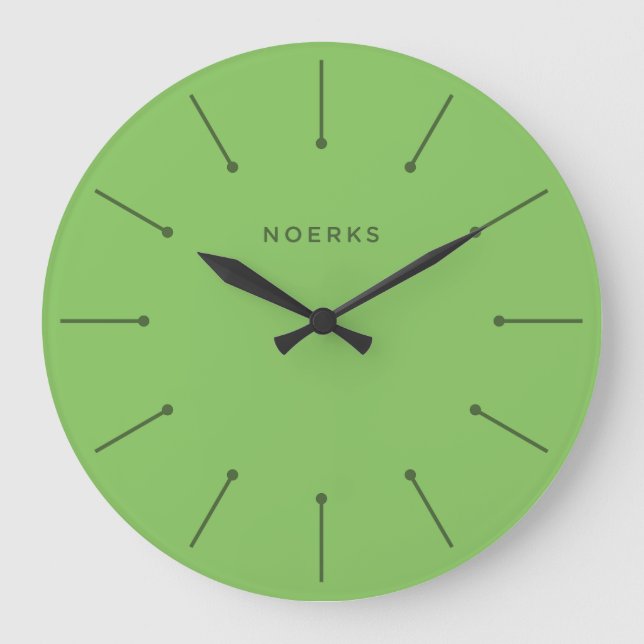 Redondo Grande Reloj Minimalista Noirva (Anverso)