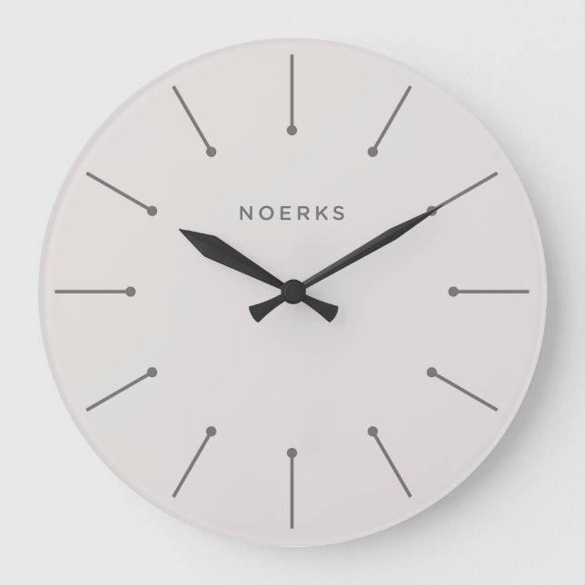 Redondo Grande Reloj minimalista Noirva (Anverso)