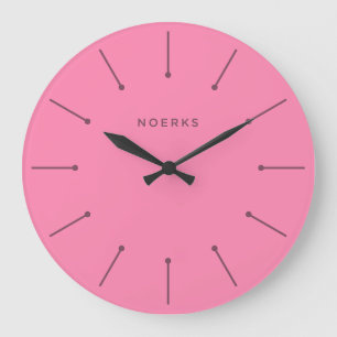 Redondo Grande Reloj Mínimo Noirva