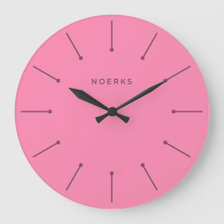 Redondo Grande Reloj Mínimo Noirva